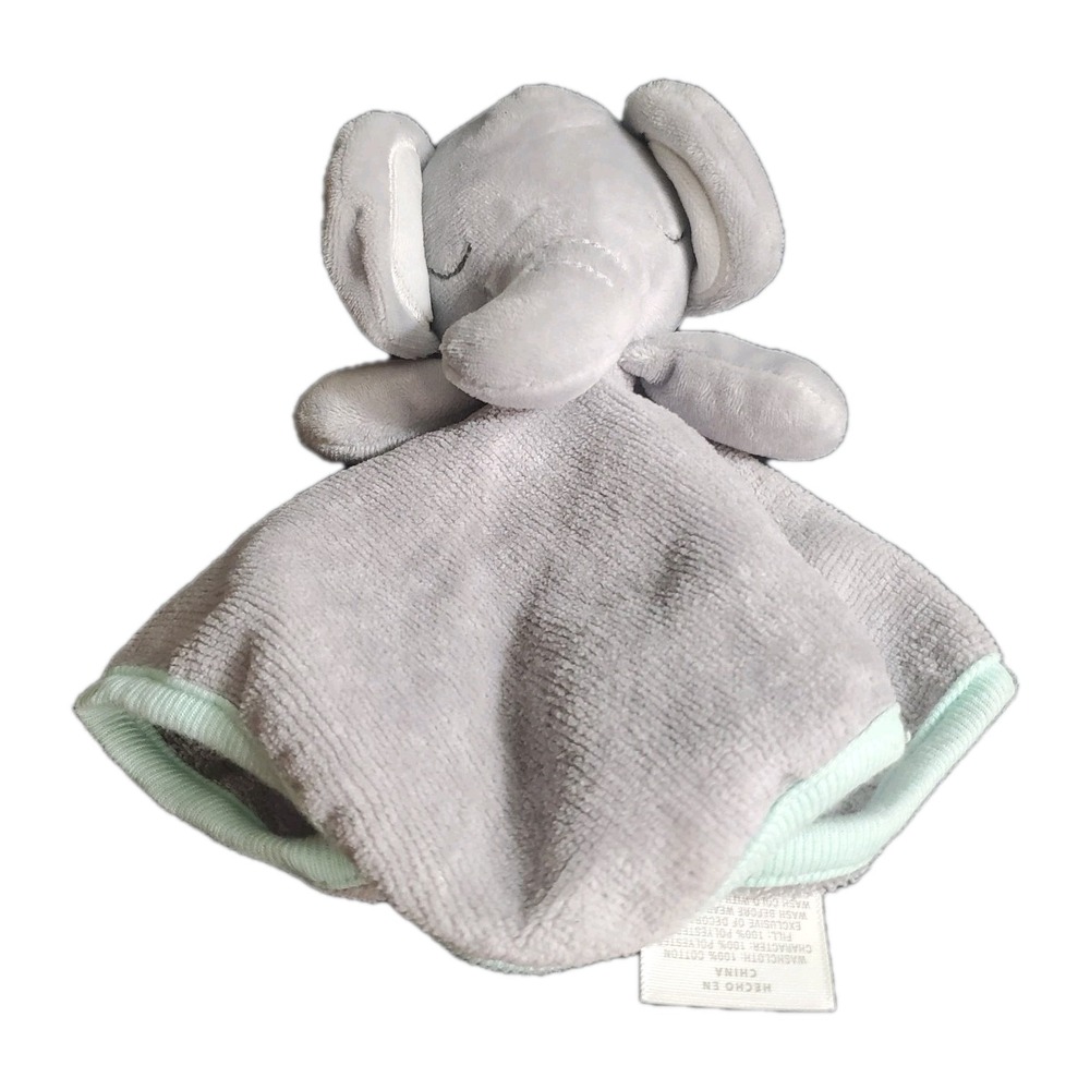 Target Cloud Island Elephant Gray Terry Cloth Washcloth Baby Bath 9" Mini Lovey